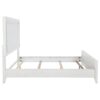 Marielle Eastern King Upholstered Panel Bed Distressed White
