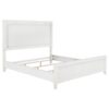 Marielle California King Panel Upholstered Bed Distressed White