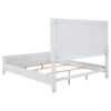 Marielle California King Panel Upholstered Bed Distressed White