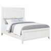 Marielle Queen Upholstered Panel Bed Distressed White