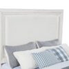 Marielle Queen Upholstered Panel Bed Distressed White