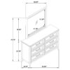 Marielle 6-drawer Dresser with Mirror Distressed White