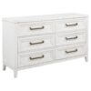 Marielle 6-drawer Bedroom Dresser Distressed White