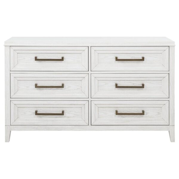 Marielle 6-drawer Bedroom Dresser Distressed White