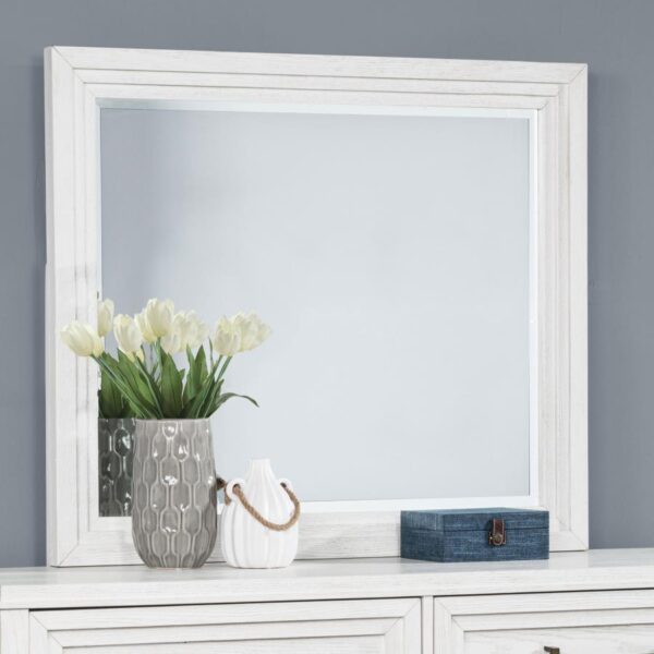 Marielle Dresser Mirror Distressed White