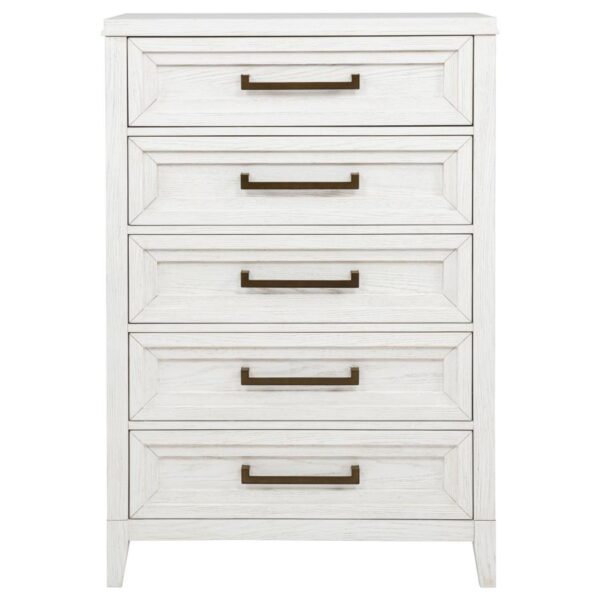 Marielle 5-drawer Bedroom Chest Distressed White