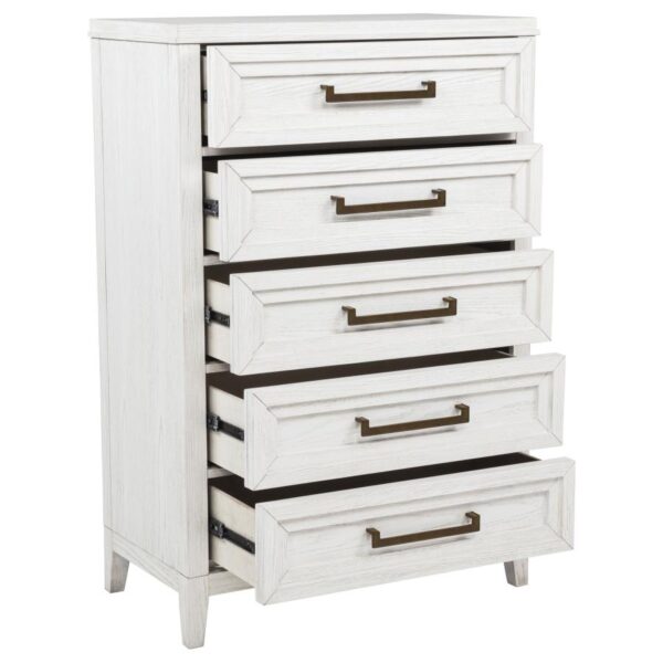 Marielle 5-drawer Bedroom Chest Distressed White