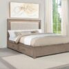 Kenora 56-inch Eastern King LED Storage Bed Barley Brown