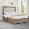 Kenora 56-inch Queen LED Storage Bed Barley Brown