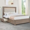 Kenora 56-inch Queen LED Storage Bed Barley Brown