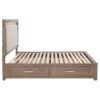 Kenora 56-inch Queen LED Storage Bed Barley Brown