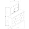 Kenora 6-drawer Dresser and Mirror Barley Brown