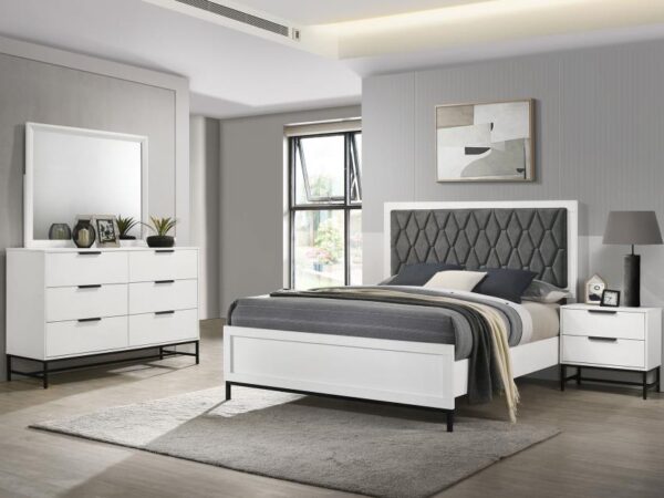 Sonora 4-piece Eastern King Bedroom Set White