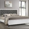 Sonora California King Upholstered Panel Bed White