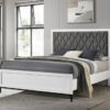 Sonora Queen Upholstered Panel Bed White