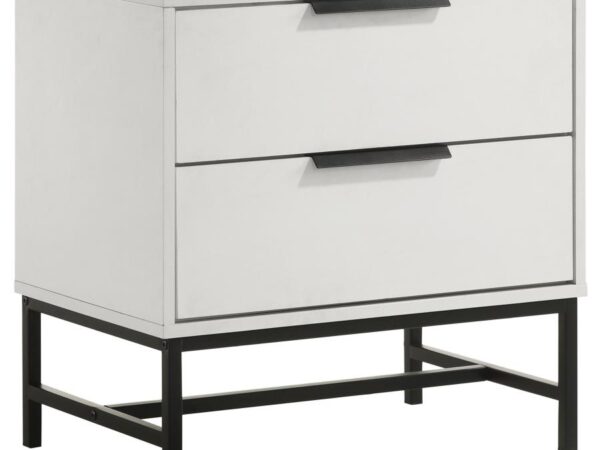 Sonora 2-drawer Nightstand Bedside Table White