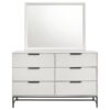 Sonora 6-drawer Dresser with Mirror White