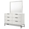 Sonora 6-drawer Dresser with Mirror White