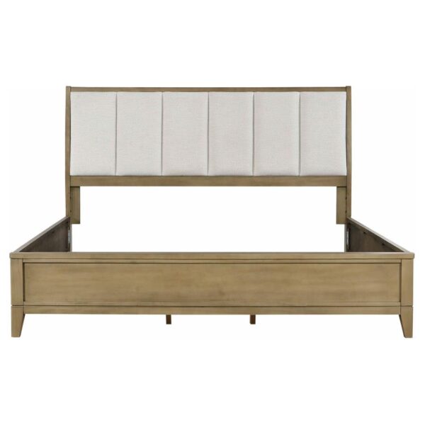 Granada Upholstered Eastern King Panel Bed Natural Pine