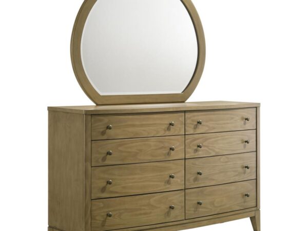 Granada 8-drawer Dresser and Mirror Natural Pine