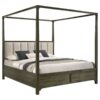 Gran Park Eastern King Canopy Bed Dark Cocoa