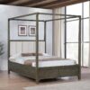 Gran Park Queen Canopy Bed Dark Cocoa