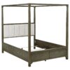 Gran Park Queen Canopy Bed Dark Cocoa