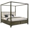 Gran Park Queen Canopy Bed Dark Cocoa