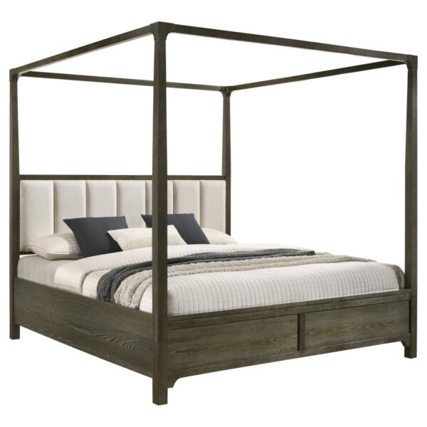 Gran Park Queen Canopy Bed Dark Cocoa