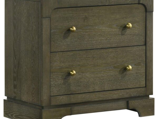 Gran Park 2-drawer Nightstand Bedside Table Dark Cocoa