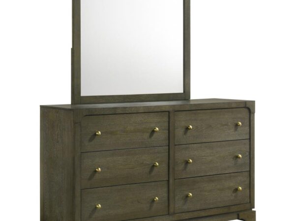 Gran Park 6-drawer Dresser and Mirror Dark Cocoa