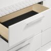 Ives 6-drawer Dresser and Mirror White High Gloss