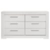 Ives 6-drawer Dresser Cabinet White High Gloss