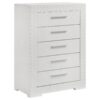 Ives 5-drawer Bedroom Chest of Drawers White High Gloss