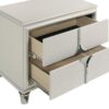 Olivia 2-drawer Nightstand Bedside Table Pearl White