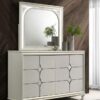 Olivia 6-drawer Dresser and LED Mirror Pearl White