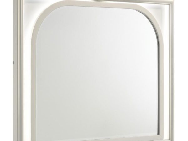 Olivia LED Dresser Mirror Pearl White