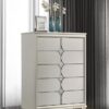 Olivia 5-drawer Bedroom Chest of Drawers Pearl White