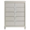 Olivia 5-drawer Bedroom Chest of Drawers Pearl White