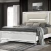 Marmore 64-inch Queen Panel Bed LED Headboard White