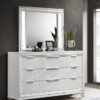 Marmore 9-drawer Dresser and LED Mirror White