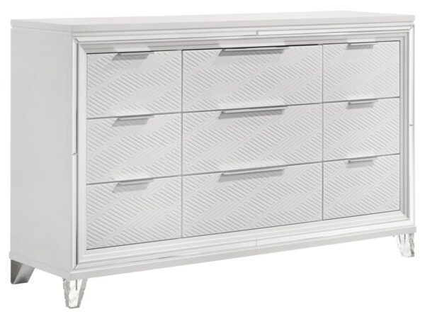 Marmore 9-drawer Dresser Cabinet White