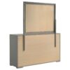 Ives 6-drawer Dresser and Mirror Grey High Gloss