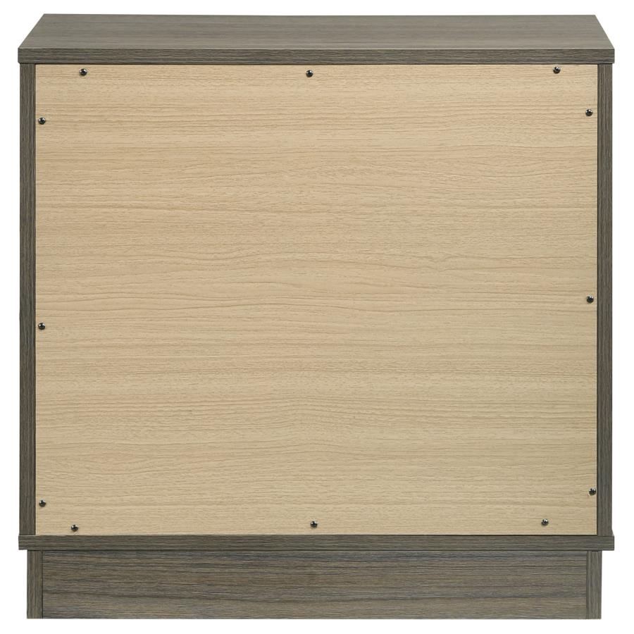 Fenwick 2-drawer Nightstand Bedside Table Grey Oak