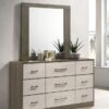 Fenwick 9-drawer Dresser with Mirror Grey Oak