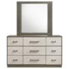 Fenwick 9-drawer Dresser with Mirror Grey Oak