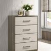 Fenwick 4-drawer Chest of Drawers Grey Oak