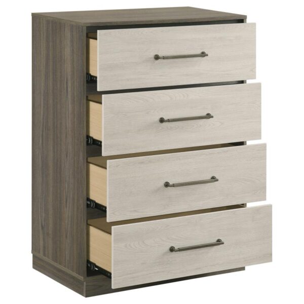 Fenwick 4-drawer Chest of Drawers Grey Oak