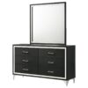 Lucia 6-drawer Dresser and Mirror Black