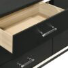 Lucia 6-drawer Dresser and Mirror Black